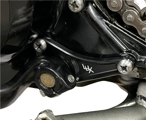 LUX Billet Shift Shaft Brace For Kawasaki KLX110/L (2005-2024) - Black, LUX-SSB-KLX-BLK